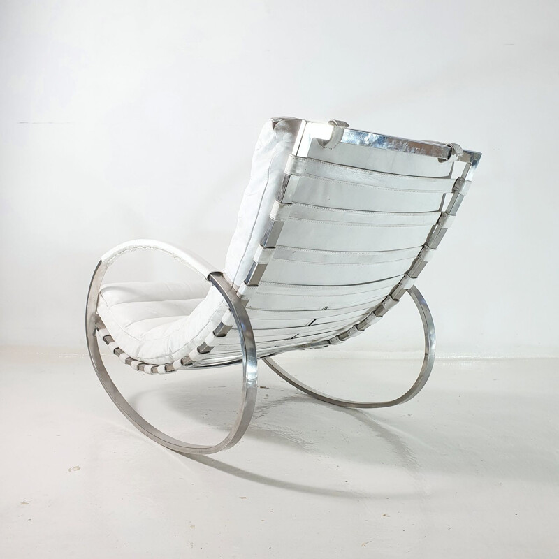 Chaise à bascule vintage Ellipse de Renato Zevi pour Selig, 1970