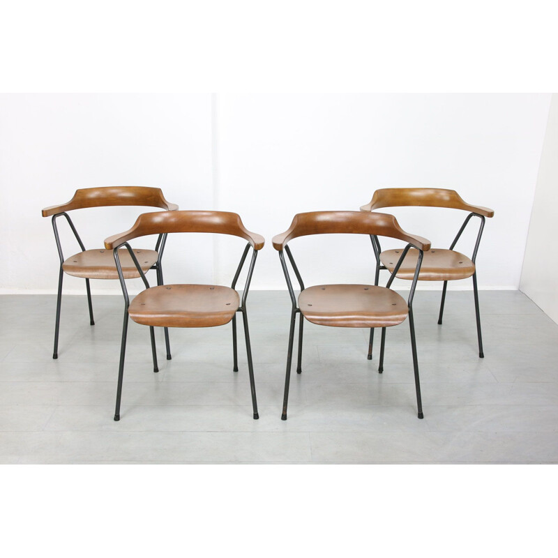 Conjunto de 4 cadeiras vintage 4455 por Niko Kralj para Stol Kamnik, 1970