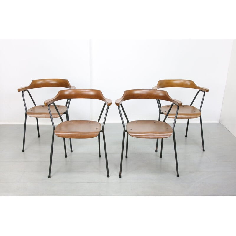 Set of 4 vintage 4455 dining chairs by Niko Kralj for Stol Kamnik, 1970s