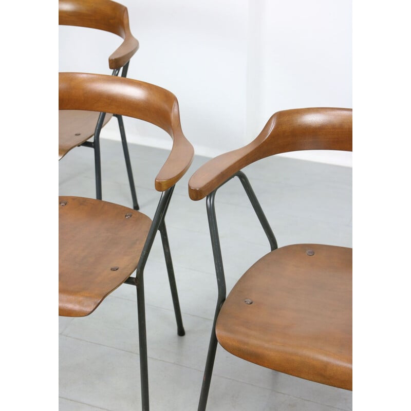 Set of 4 vintage 4455 dining chairs by Niko Kralj for Stol Kamnik, 1970s