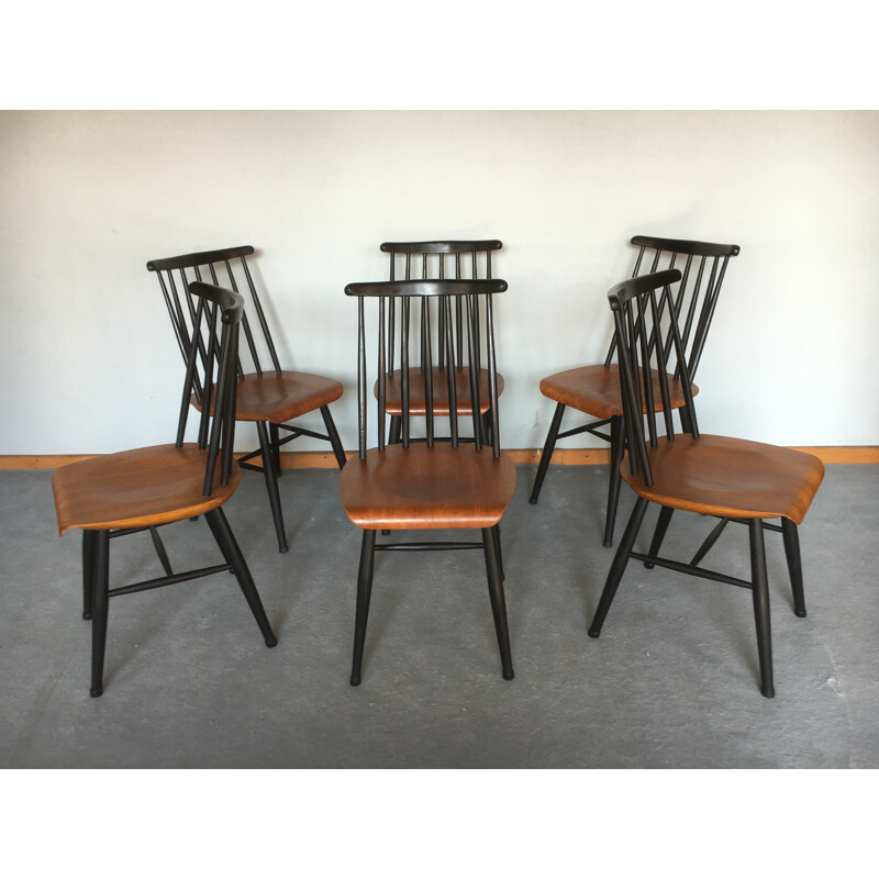 Set of 6 chairs, Ilmari TAPIOVAARA - 1960s