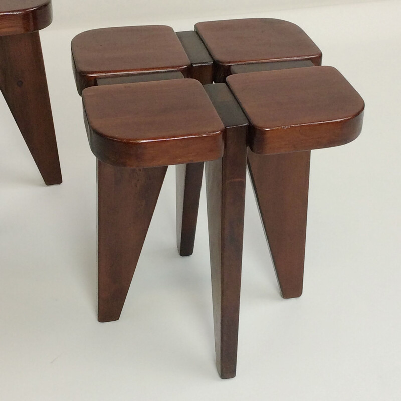 Pair of vintage stools by Lisa Johansson-Pape for Oy Stockmann Ab, Finland 1970