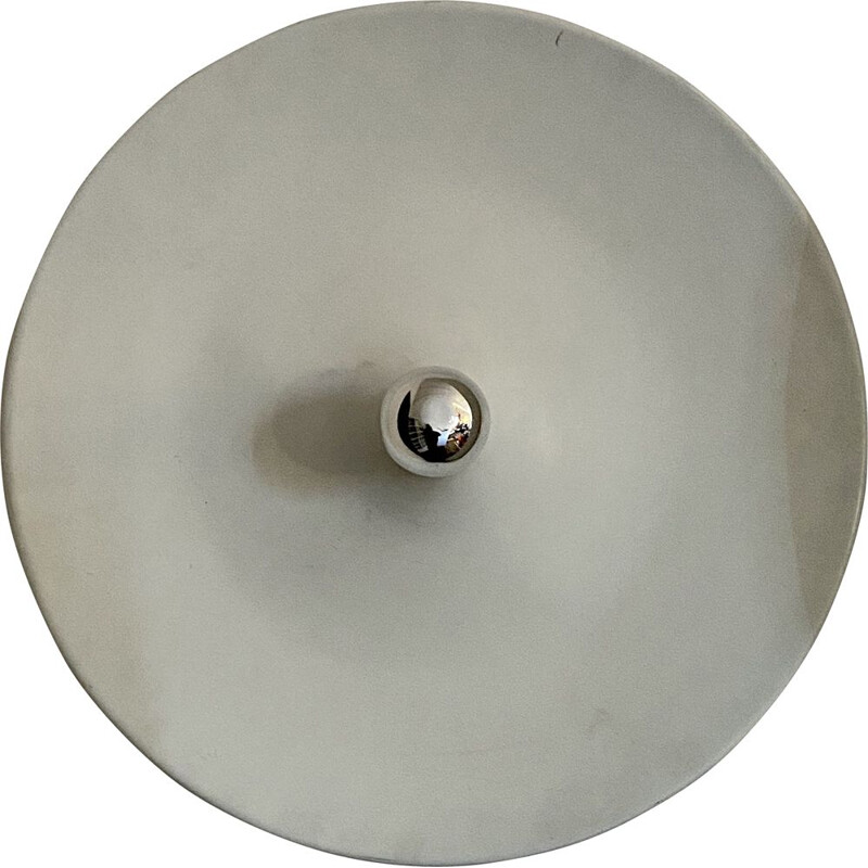 Vintage Cirkle wall lamp in black and white lacquered metal, Denmark 1970