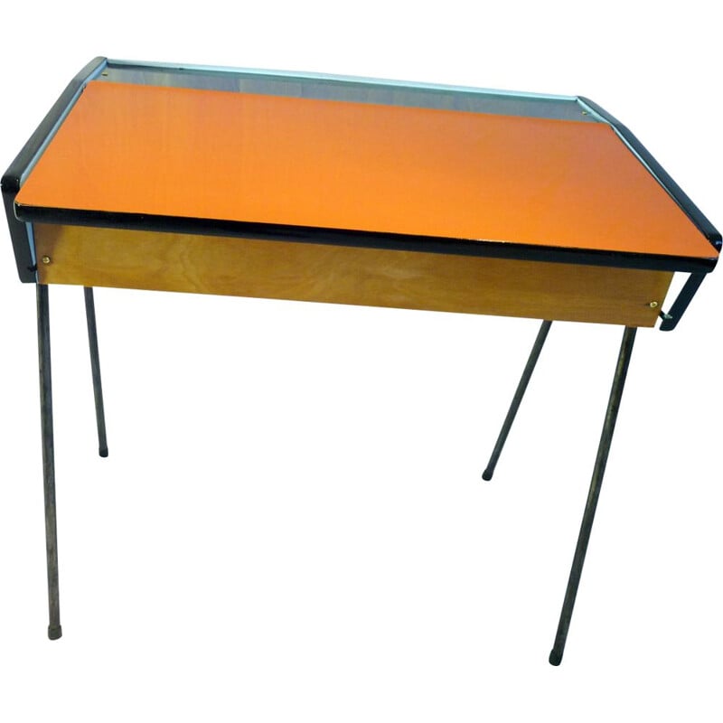 Vintage orange school desk