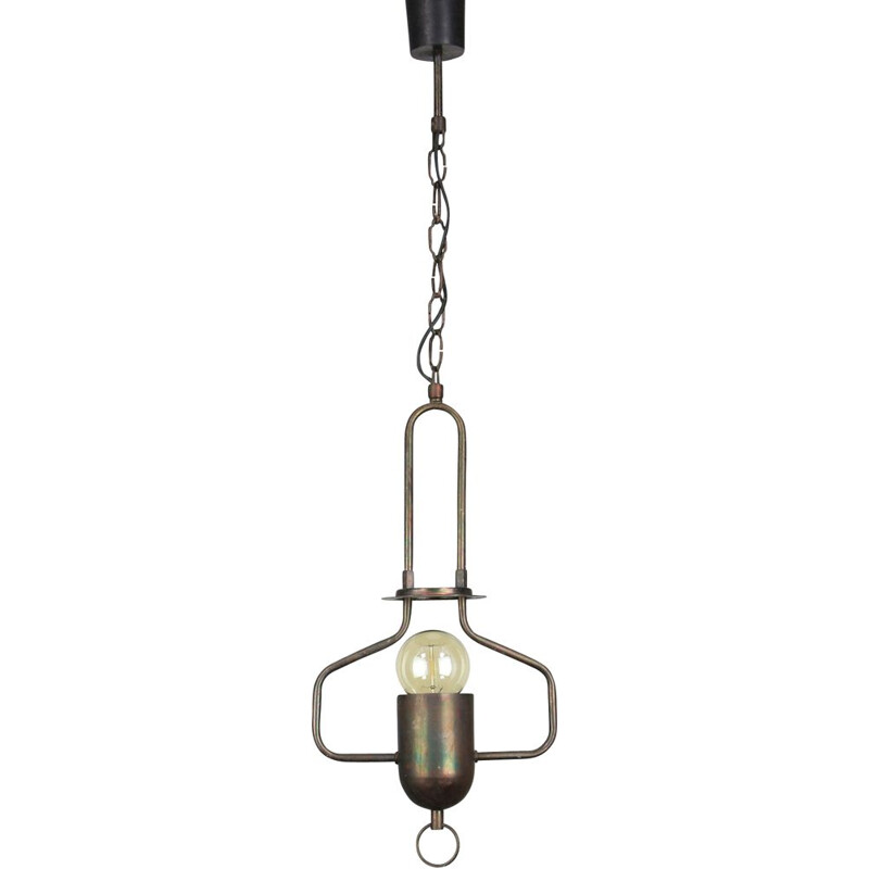 Vintage metal pendant lamp, 1980