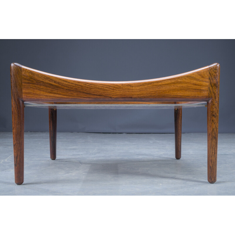 Table basse vintage en palissandre de Kristian Vedel pour la fabrique de meubles Søren Willadsen, 1960