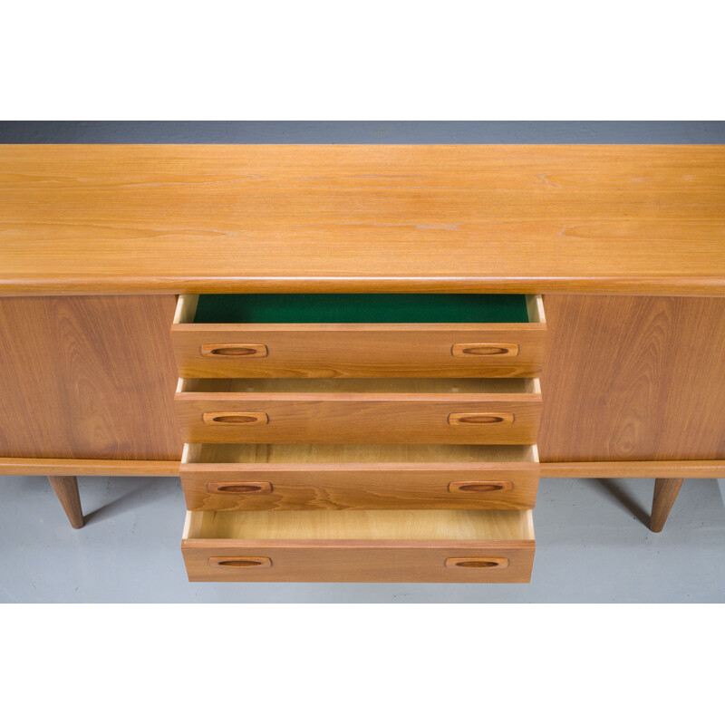 Mid-century Danish teak sideboard by Hp Hansen, 1950s