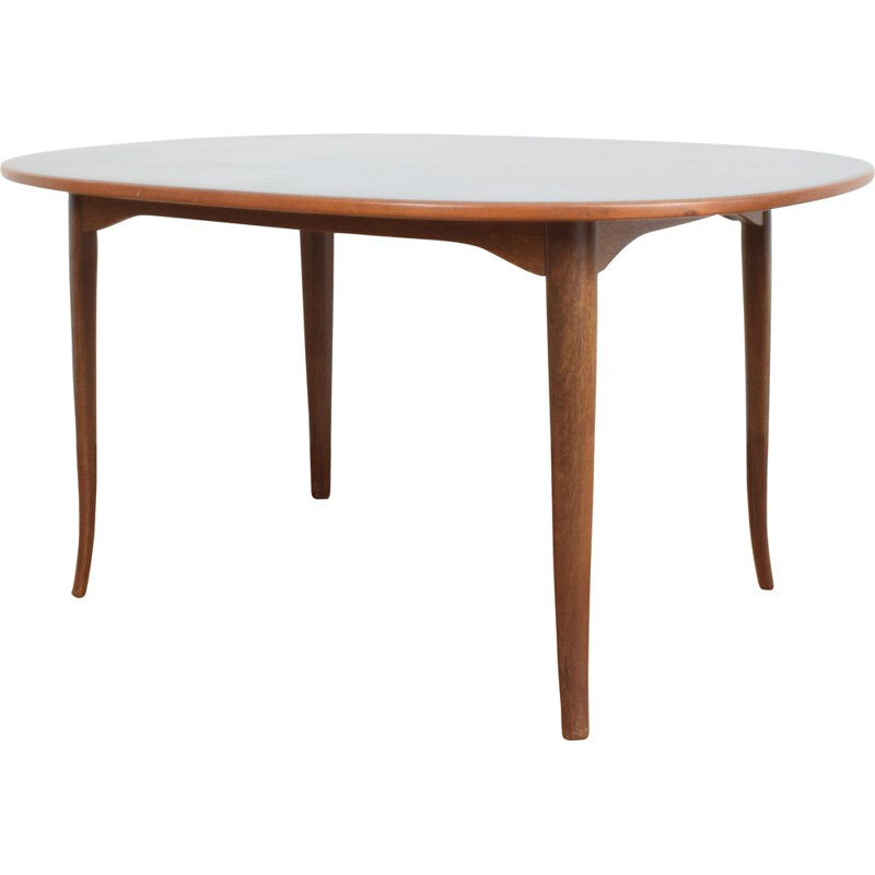 Mid-century Swedish teak coffee table "Ovalen" by Carlm Malmsten for Mobel Komponerad Av, 1950s