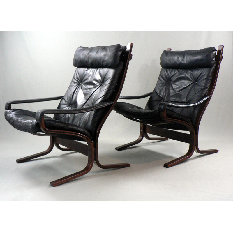 Pair of vintage Westnofa armchairs, Ingmar RELLING - 1970s