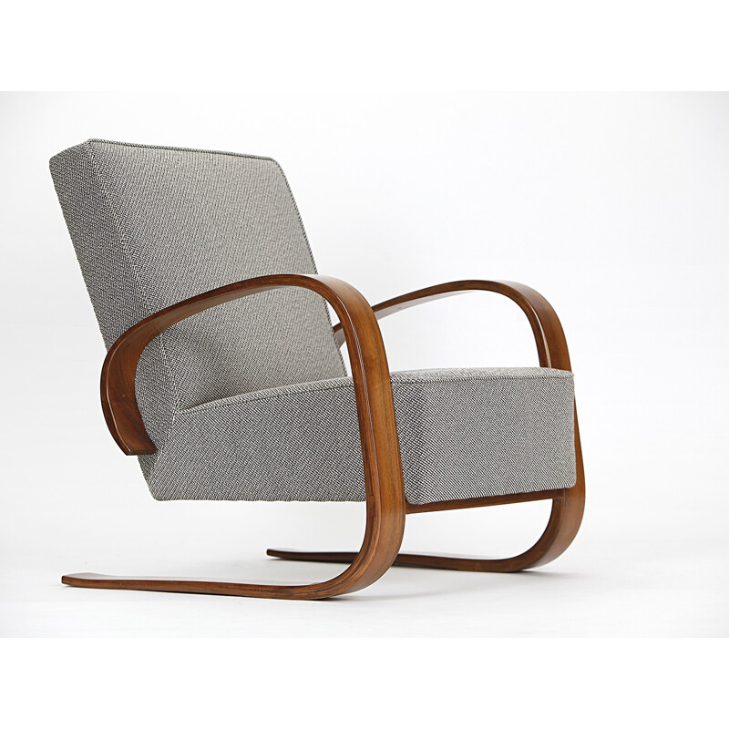 Czech Cantilever lounge chair in fabric, Miroslav NAVRATIL - 1950s