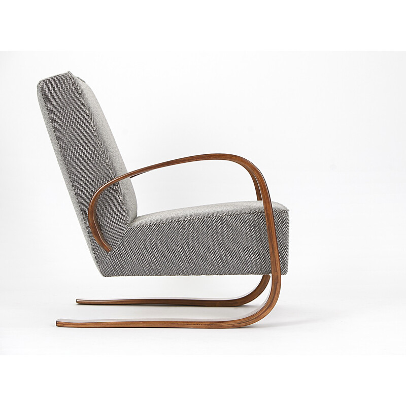 Czech Cantilever lounge chair in fabric, Miroslav NAVRATIL - 1950s