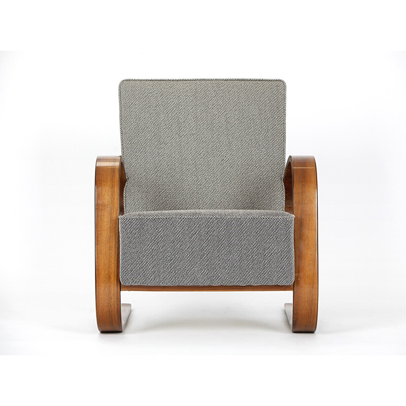 Czech Cantilever lounge chair in fabric, Miroslav NAVRATIL - 1950s