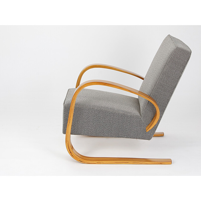 Cantilever lounge chair in fabric, Miroslav NAVRATIL - 1950s