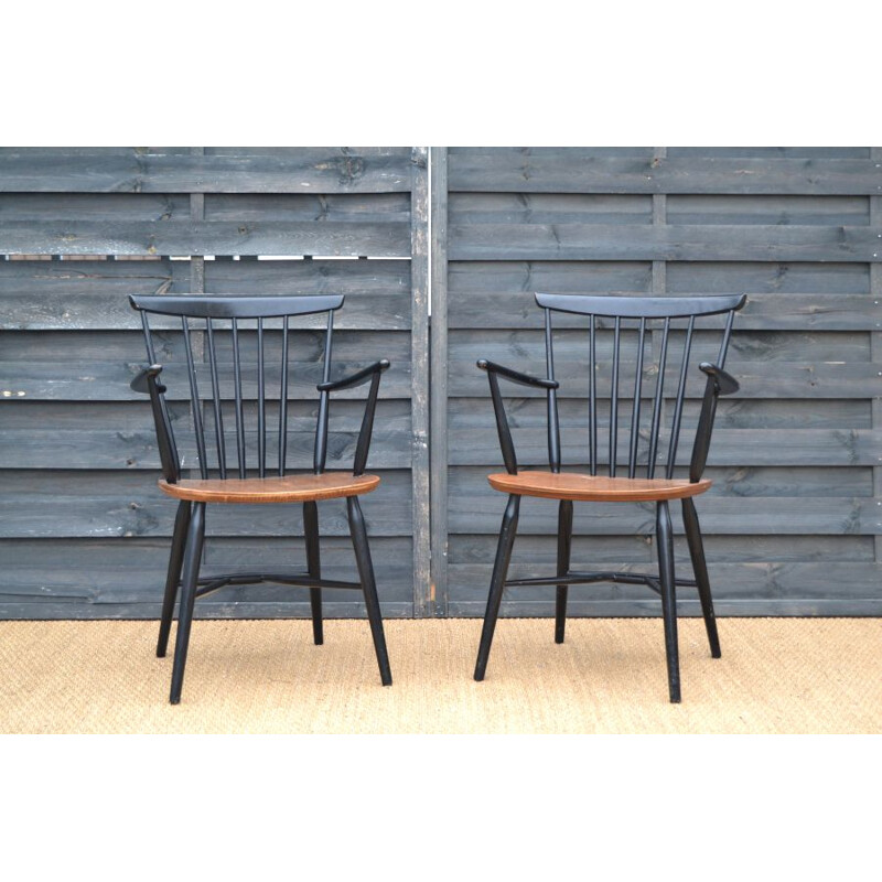 Pair of vintage armchairs by Ilmari Tapiovaara, Finland