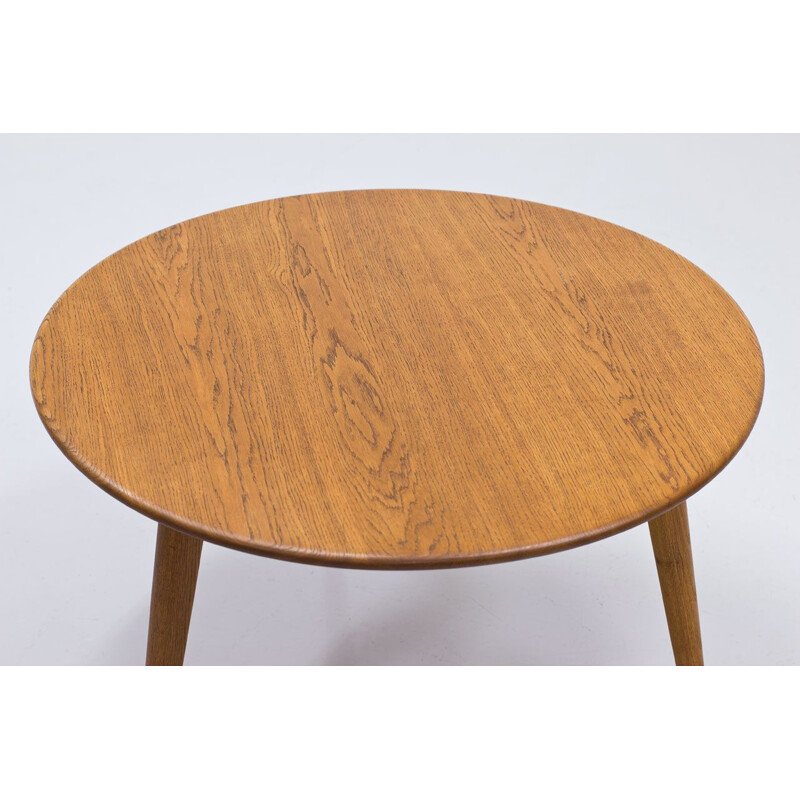 Table basse vintage en chêne massif modèle Ch008 par Hans J. Wegner pour Carl Hansen et Søn, Danemark 1950