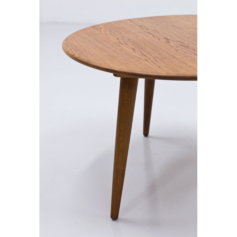 Mesa de café de carvalho maciço Vintage modelo Ch008 de Hans J. Wegner para Carl Hansen e Søn, Dinamarca 1950