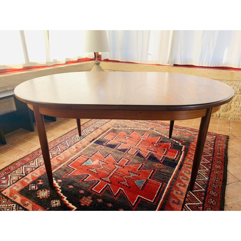 Mesa de extensão de teca Vintage por Victor Wilkins para o Plano G, 1960