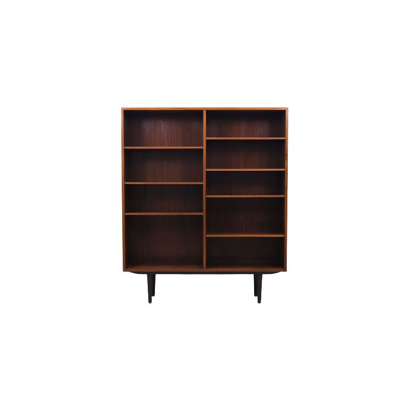 Mahogany vintage Danish bookcase by Omann Jun, 1970s