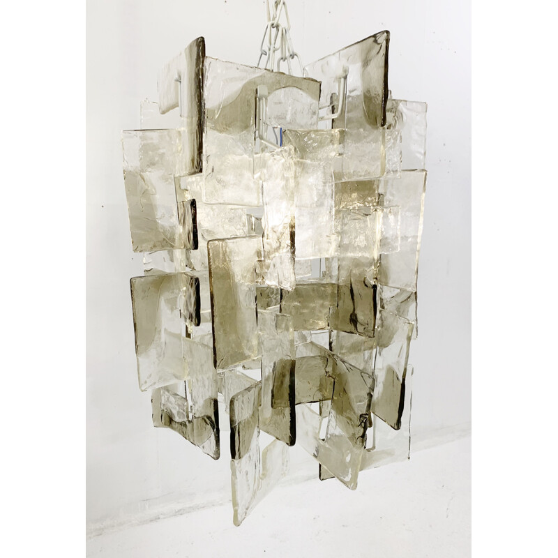 Vintage murano glass suspension by Carlo Nason for Mazzega, Italy 1960