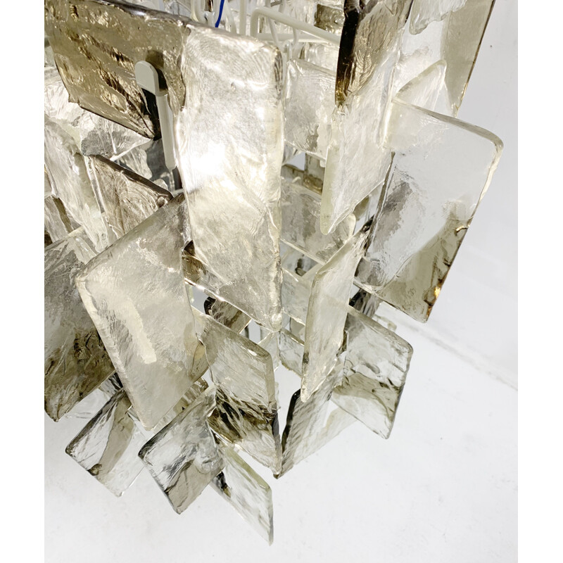 Suspensión vintage de cristal de murano de Carlo Nason para Mazzega, Italia 1960