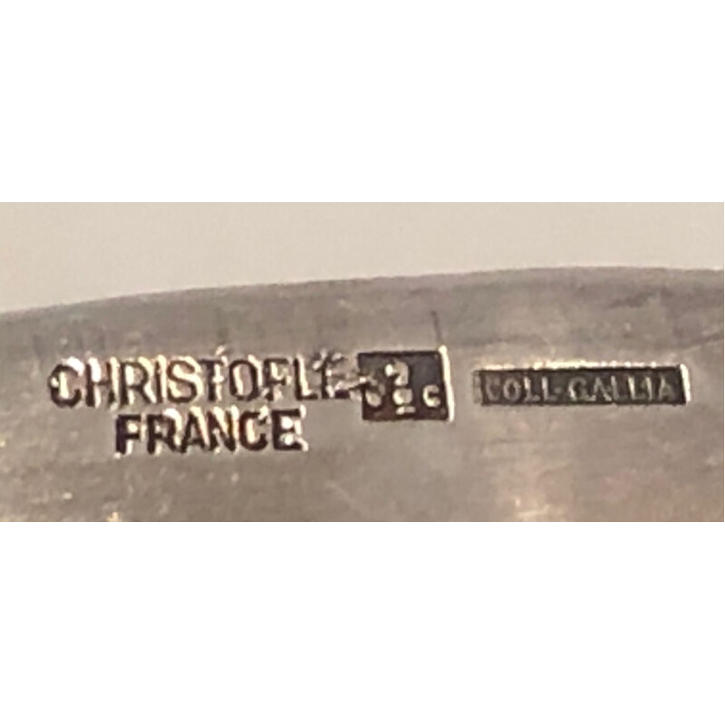 Vintage silver-plated pocket tray Christofle Gallia, France 1930