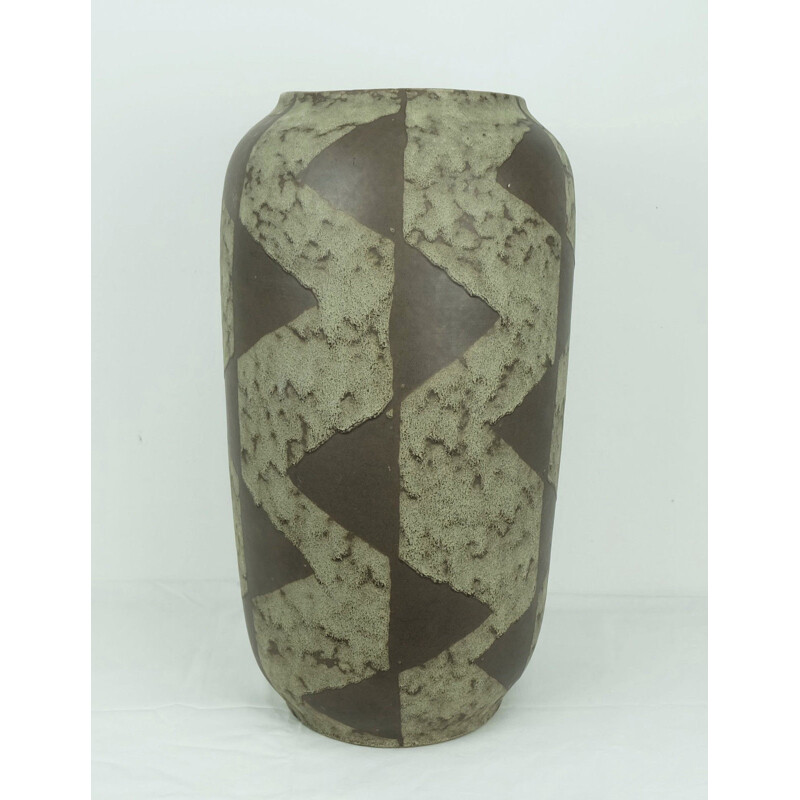 Grand vase Scheurich à motif abstrait - 1960