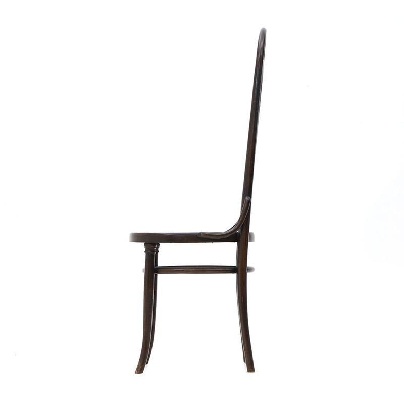 Vintage bent beechwood and Vienna straw chair by Fischel, 1900s