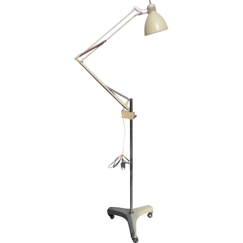 Luxo "Naska Loris" floor lamp in beige lacquered steel, Arne JACOBSEN - 1950s