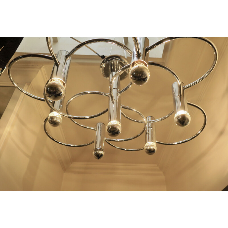 Vintage suspension lamp by Gaetano Sciolari