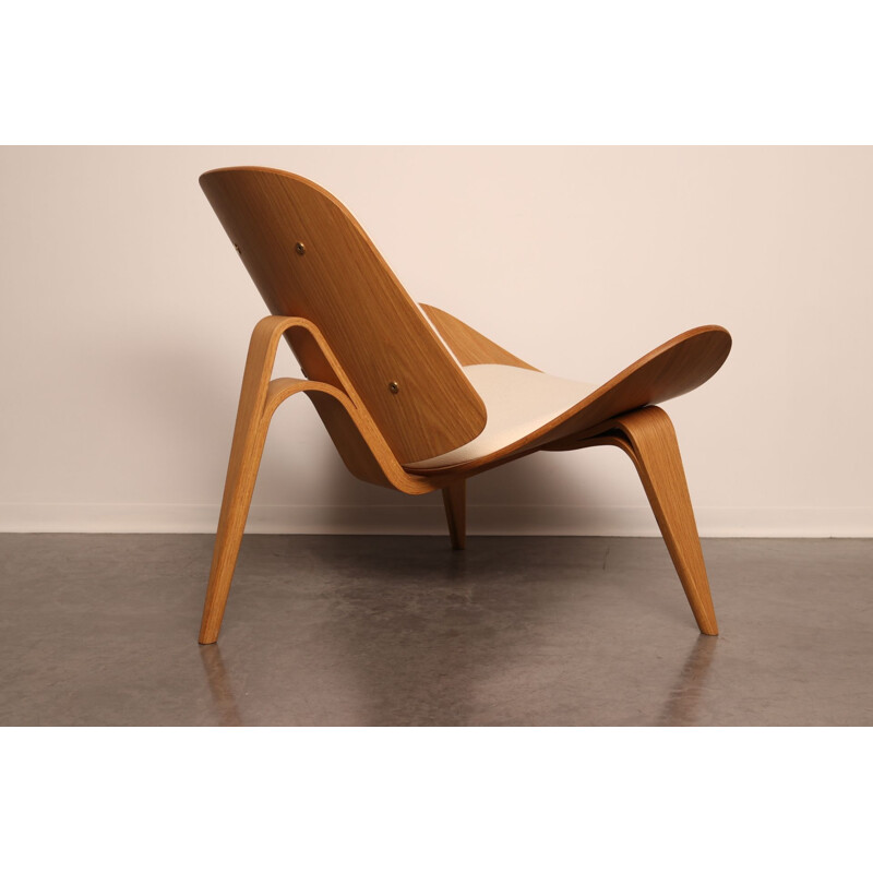 Fauteuil vintage "Shell chair Ch07" par Hans Wegner pour France & Son, Danemark