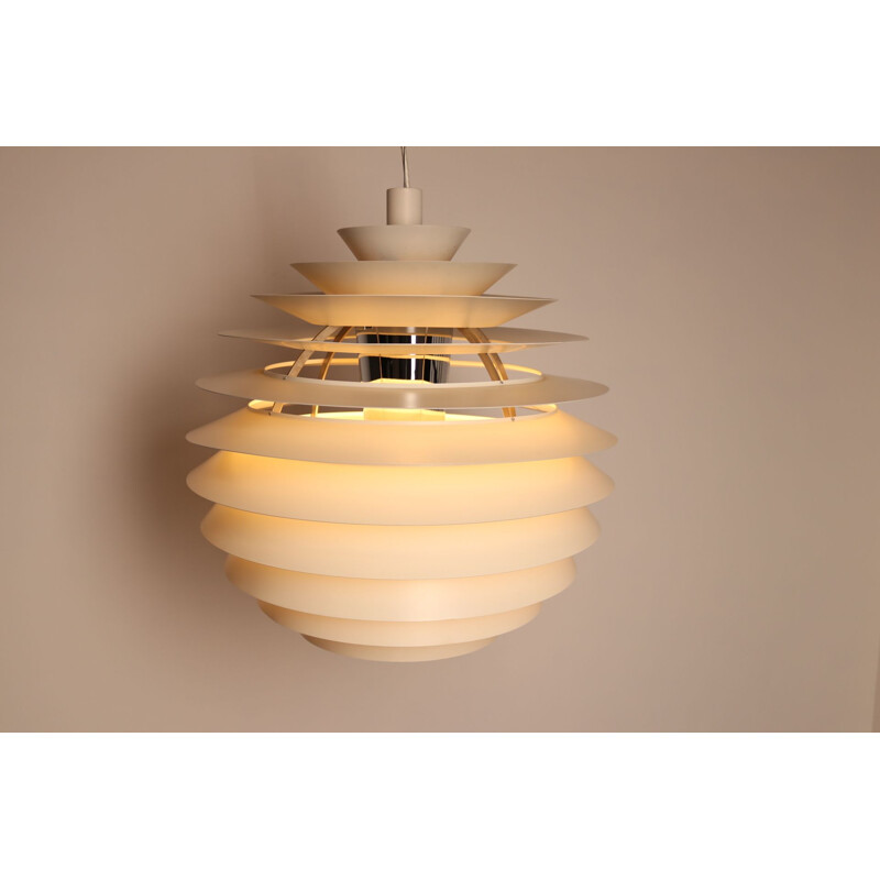 Vintage pendant lamp "Ph Louvre" by Paul Hennigsen for Louis Poulsen, Denmark 1980s