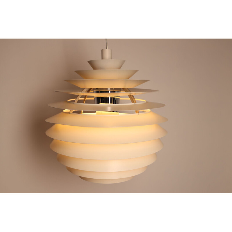 Vintage pendant lamp "Ph Louvre" by Paul Hennigsen for Louis Poulsen, Denmark 1980s