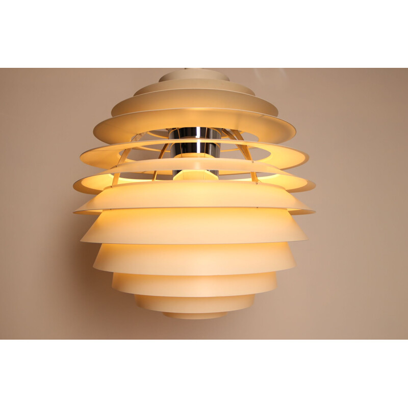 Vintage pendant lamp "Ph Louvre" by Paul Hennigsen for Louis Poulsen, Denmark 1980s