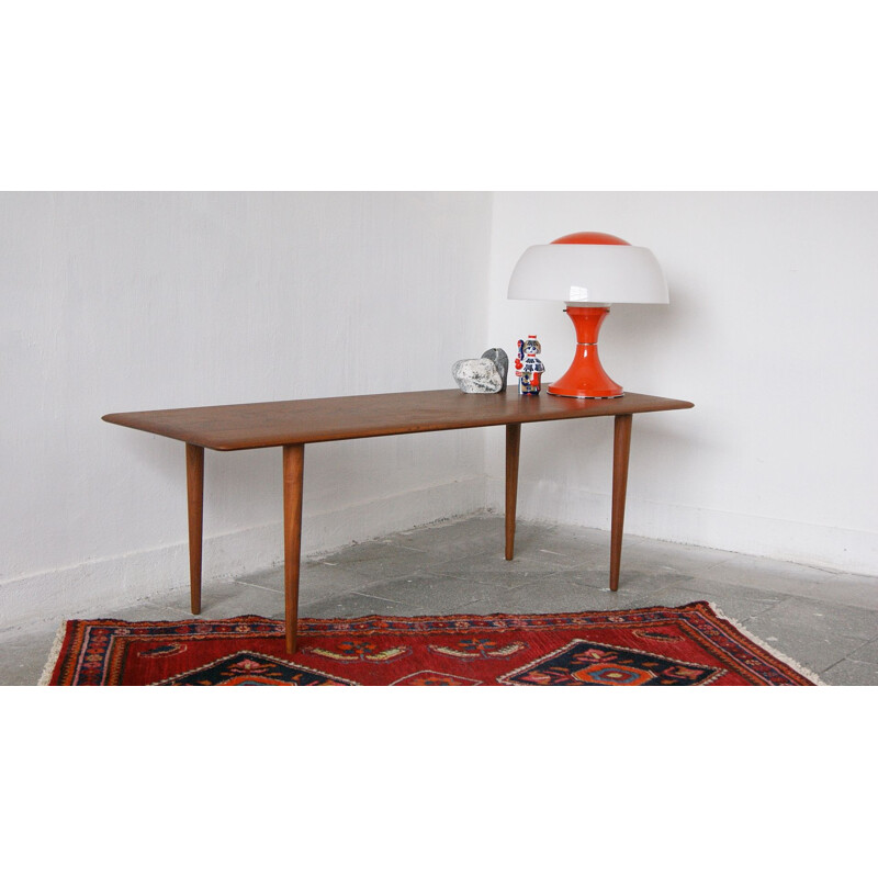 Mesa de centro vintage de teca de Peter Hvidt y Orla Molgaard-Nielsen para France et Son, Dinamarca