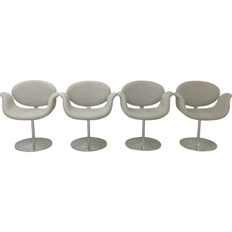 Suite de 4 fauteuils Artifort gris, Pierre PAULIN - 1960