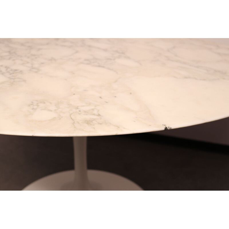 Vintage Tulip dining table in white Arabesco marble by Eero Saarinen for Knoll