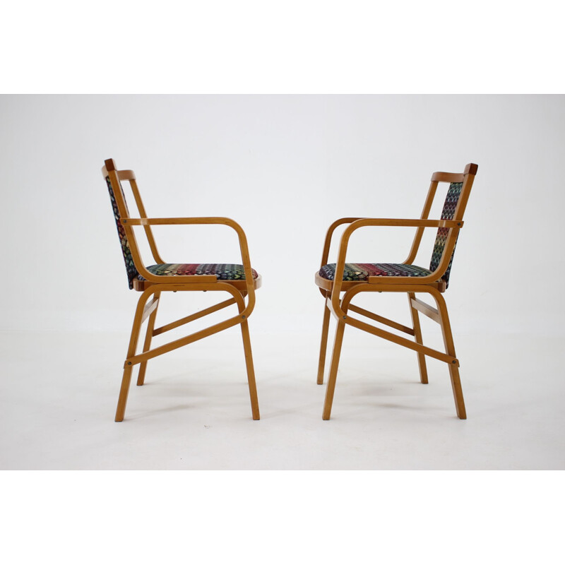Pair of vintage armchairs by Ton, Czechoslovakia 1970