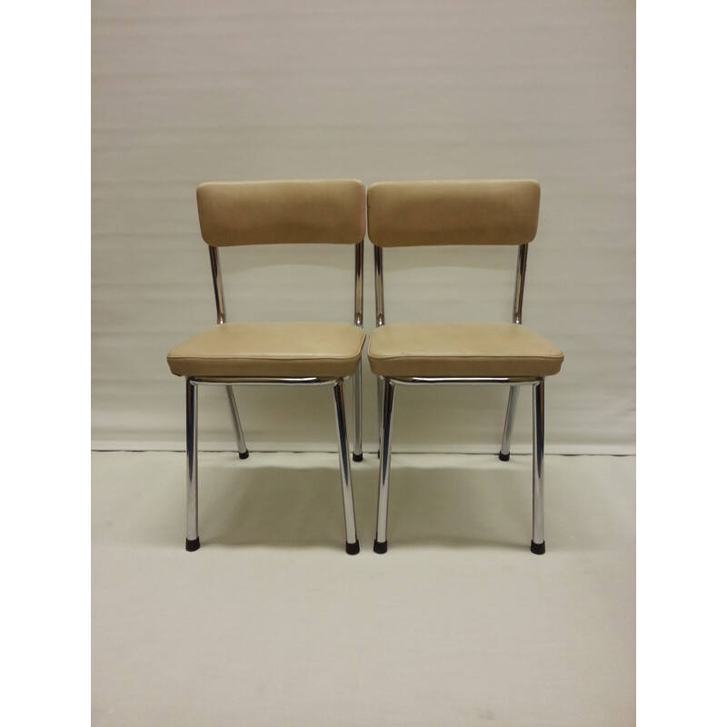 Pair of children's chairs in leatherette - 1970s