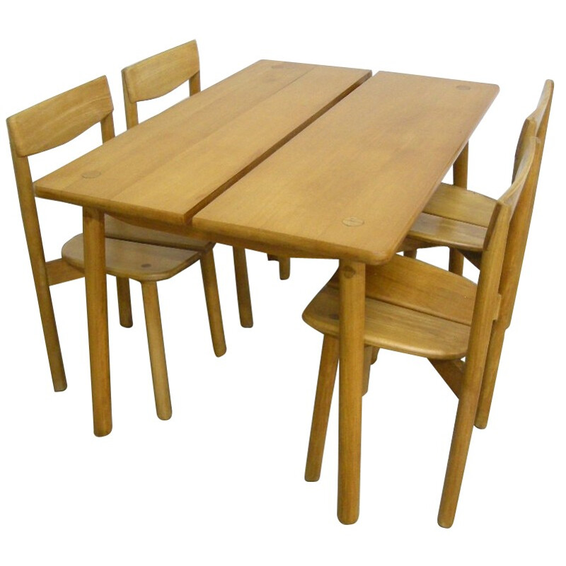 Ensemble de 4 chaises et table, Gautier DELAYE - 1950