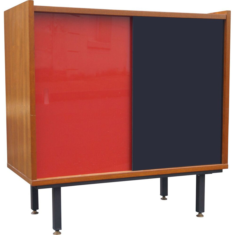 Vintage wood and glass sideboard, 1960