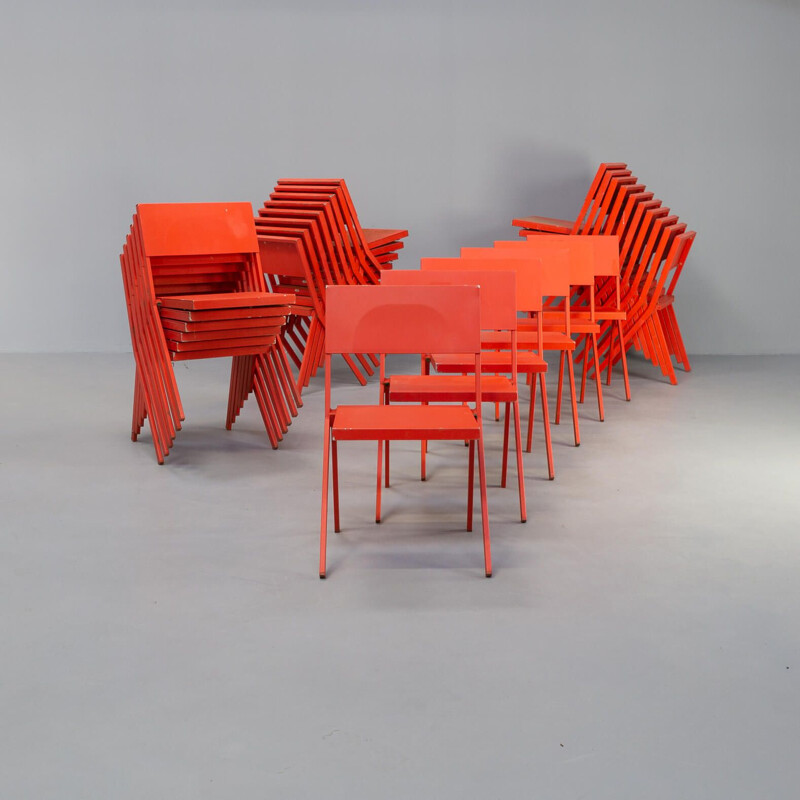 Set of 40 vintage "mia" stackable chairs by Jean Nouvel for Emu, Italy 2000s