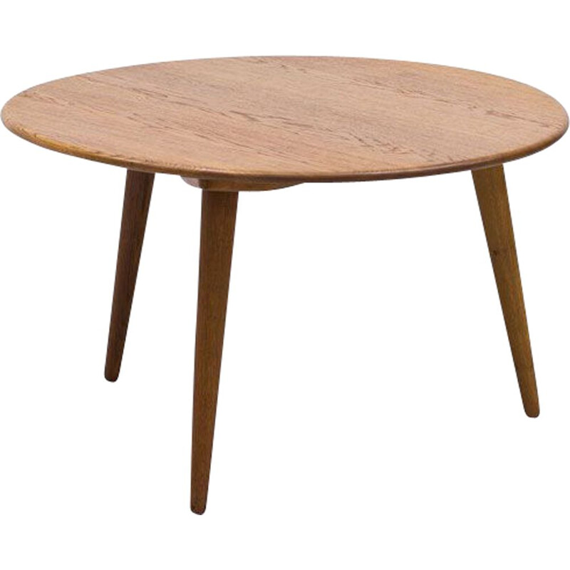 Table basse vintage en chêne massif modèle Ch008 par Hans J. Wegner pour Carl Hansen et Søn, Danemark 1950