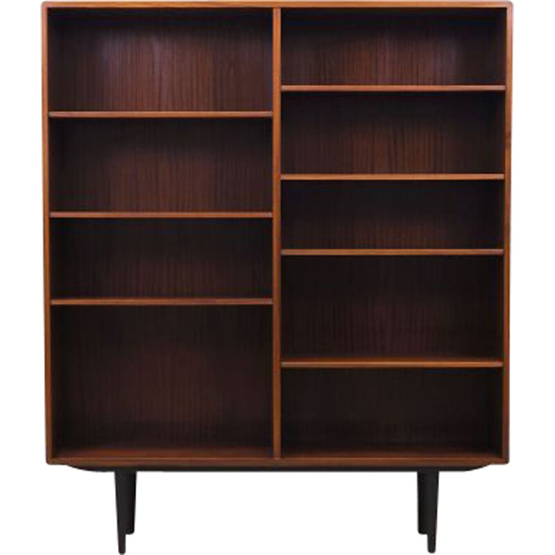 Mahogany vintage Danish bookcase by Omann Jun, 1970s