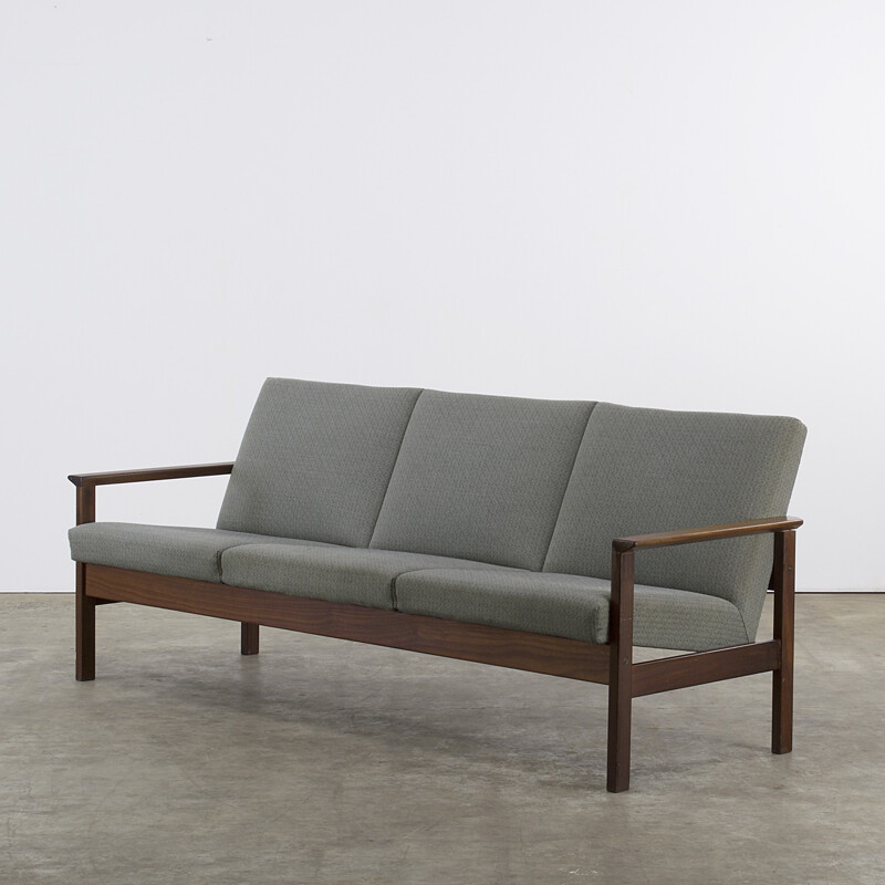 Pastoe sofa in teak and fabric, Yngve EKSTRÖM - 1950s