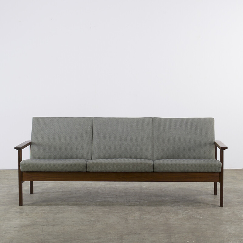 Pastoe sofa in teak and fabric, Yngve EKSTRÖM - 1950s