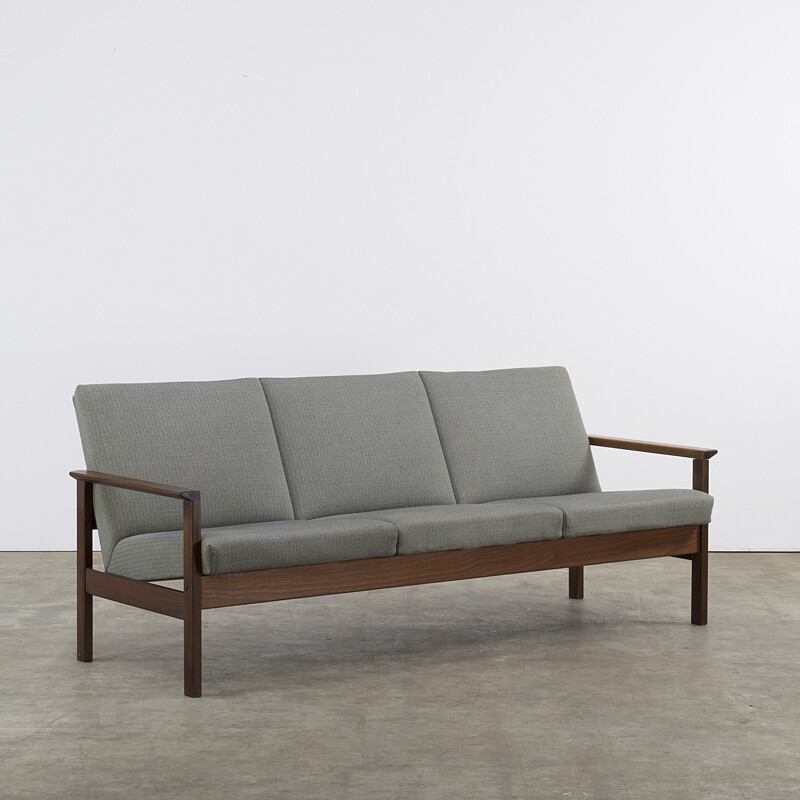 Pastoe sofa in teak and fabric, Yngve EKSTRÖM - 1950s