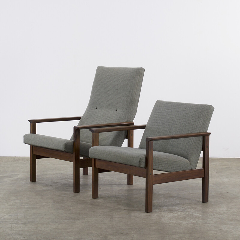 Pair of Pastoe "He" and "She" armchairs, Yngve EKSTROM - 1950s