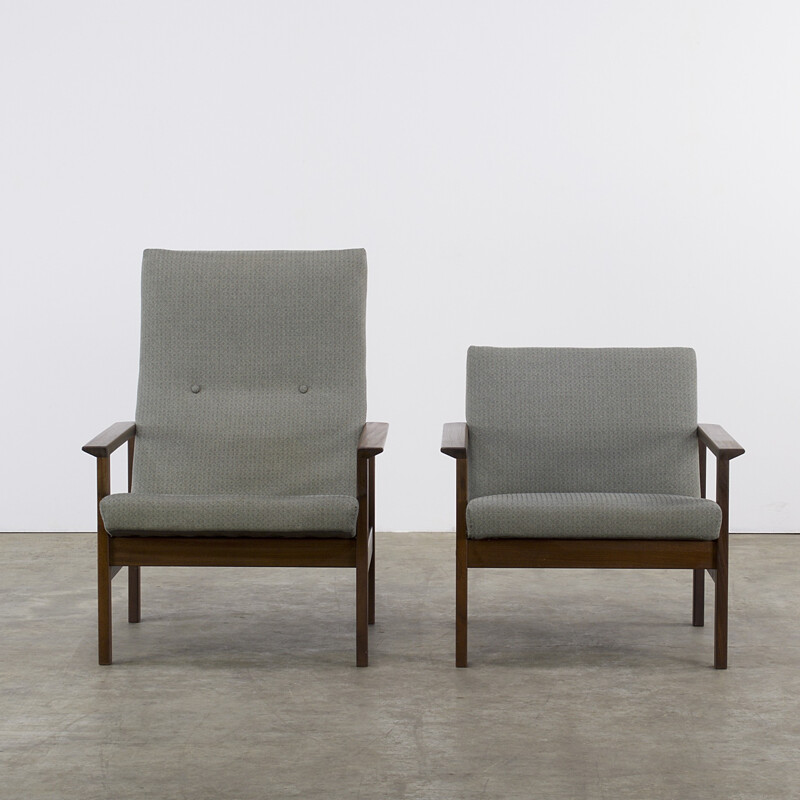 Pair of Pastoe "He" and "She" armchairs, Yngve EKSTROM - 1950s