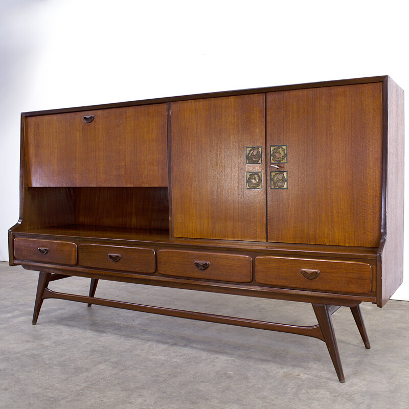 WéBé cabinet in teak, Louis VAN TEEFFELEN - 1960s