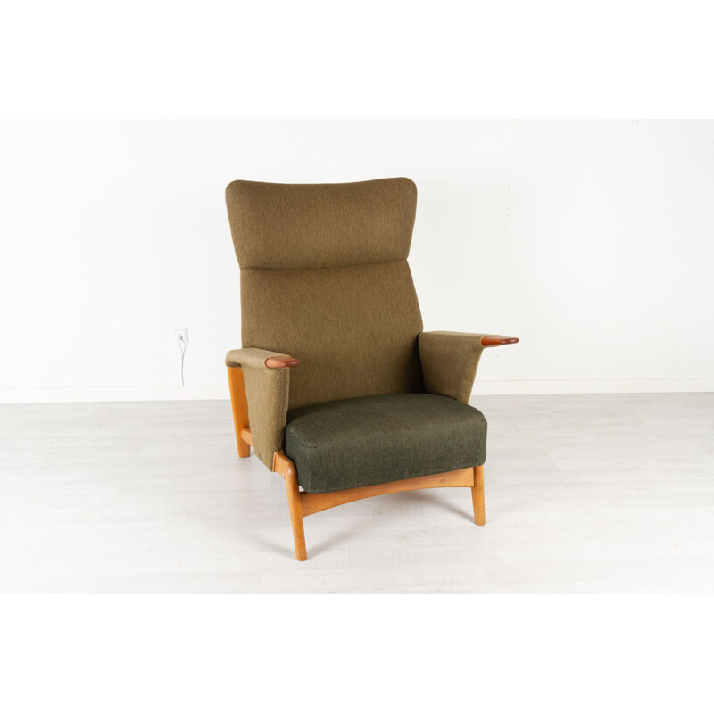 Vintage Deense fauteuil met hoge rugleuning van Arne Hovmand-Olsen voor Alf, 1956